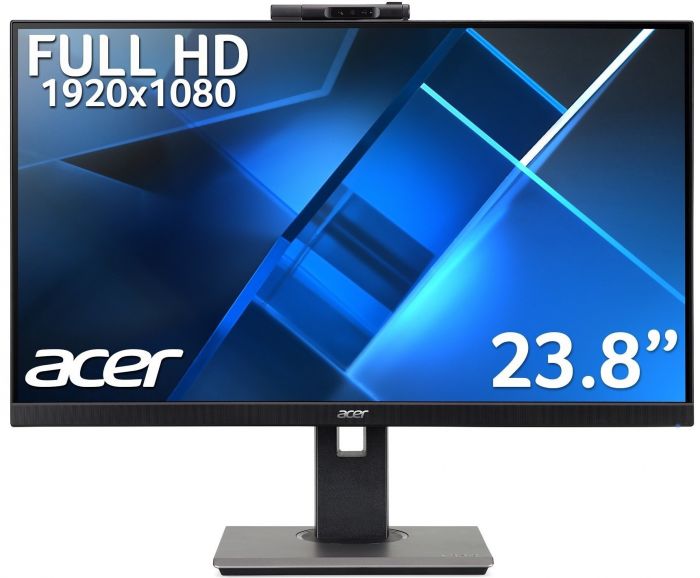 Монітор LCD 23.8" Acer B247Y D-Sub, HDMI, DP, USB, MM, IPS, 75Hz, 4ms, Pivot, Cam