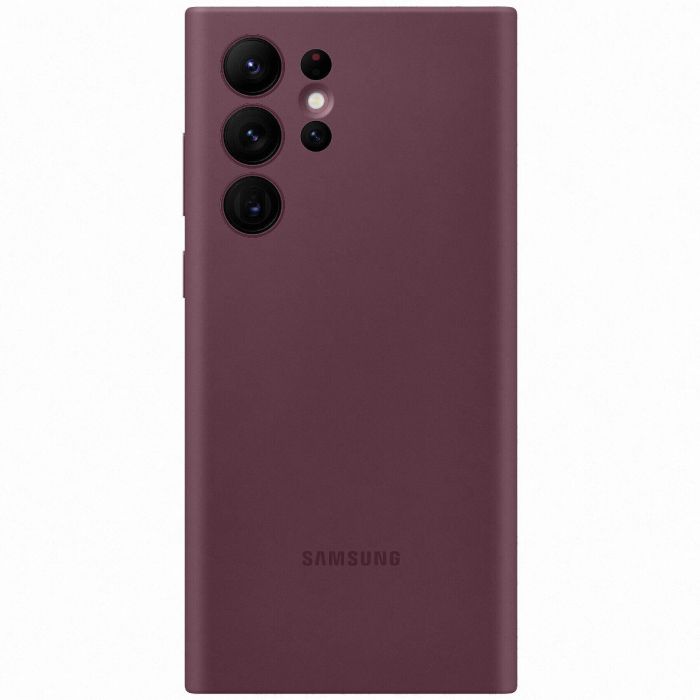 Чохол Samsung Silicone Cover для смартфону Galaxy S22 Ultra (S908) Burgundy