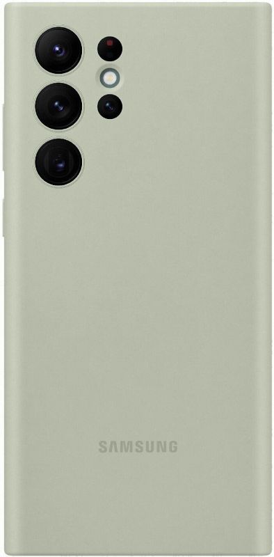 Чохол Samsung Silicone Cover для смартфону Galaxy S22 Ultra (S908) Olive Green