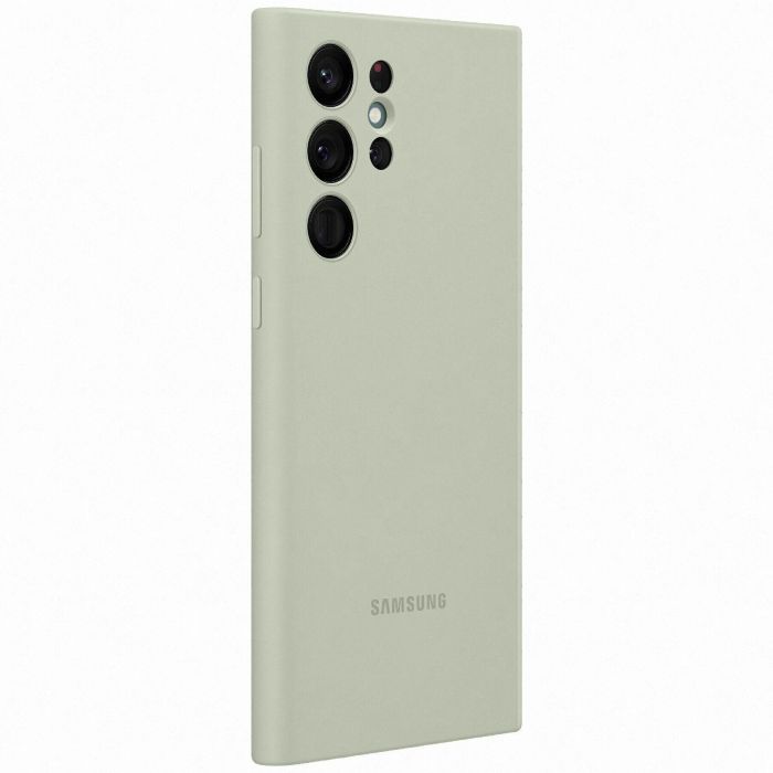 Чохол Samsung Silicone Cover для смартфону Galaxy S22 Ultra (S908) Olive Green