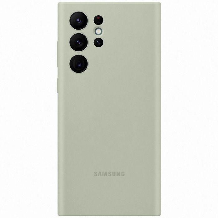 Чохол Samsung Silicone Cover для смартфону Galaxy S22 Ultra (S908) Olive Green