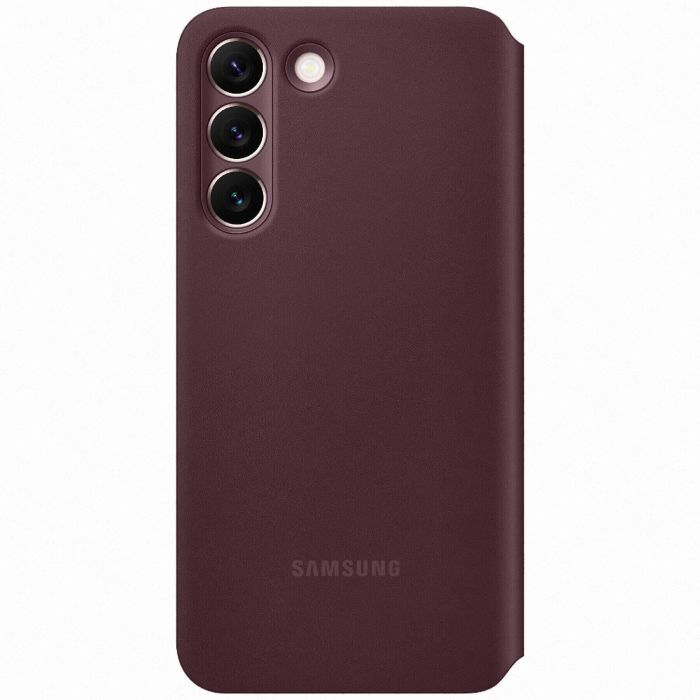 Чохол Samsung Smart Clear View Cover для смартфону Galaxy S22 (S901) Burgundy