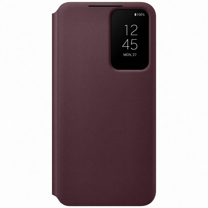 Чохол Samsung Smart Clear View Cover для смартфону Galaxy S22 (S901) Burgundy