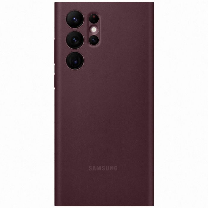 Чохол Samsung Smart Clear View Cover для смартфону Galaxy S22 Ultra (S908) Burgundy