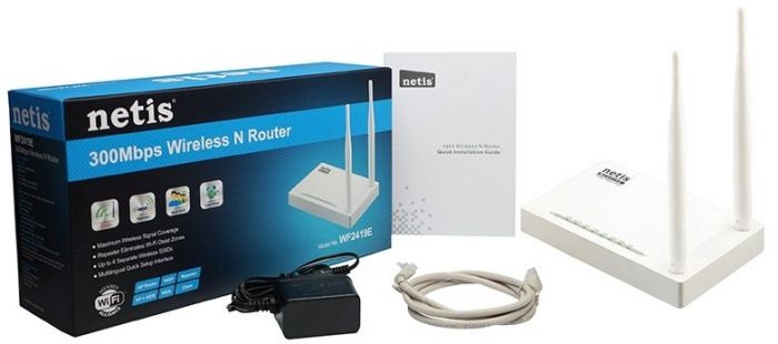 Маршрутизатор Netis WF2419E N300, 4xFE LAN, 1xFE WAN, 2x зовнішн. ант.