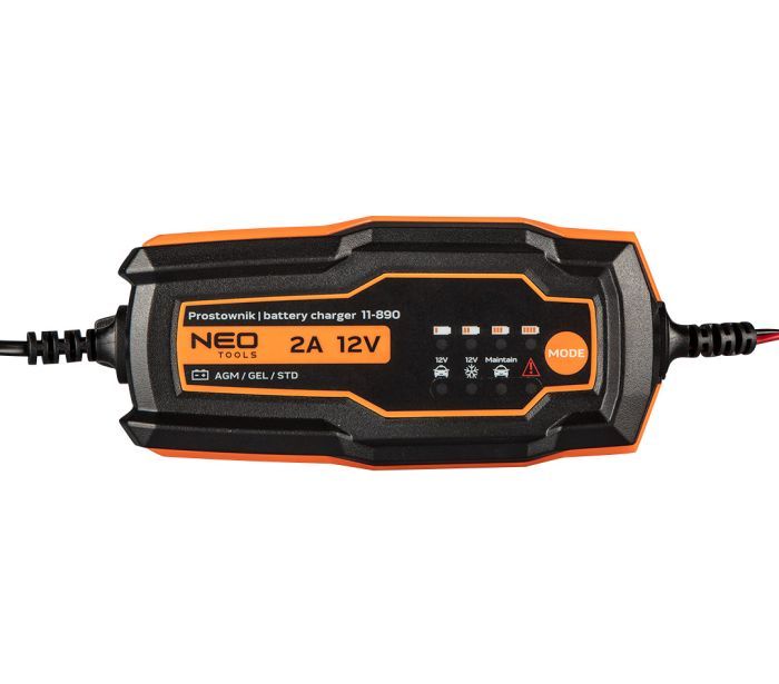 Зарядний пристрій автоматичний Neo Tools, 2А/35Вт, 4-60Ач, для кислотних/AGM/GEL акумуляторів