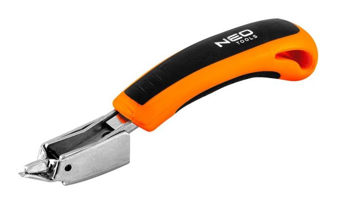 Антистеплер Neo Tools, знімач для всіх скоб, металевий корпус покритий пластмасою