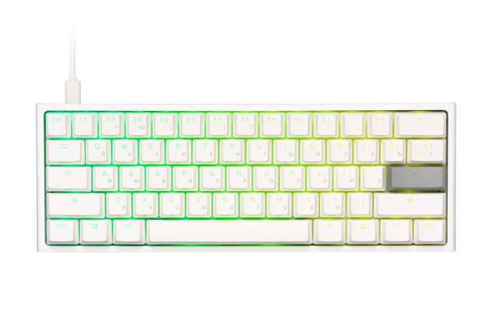 Клавіатура Ducky One 2 Mini Cherry Speed Silver RGB LED RU PBT White