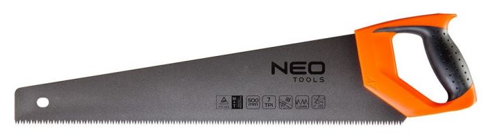Ножівка по дереву Neo Tools, 500 мм, 7TPI, PTFE