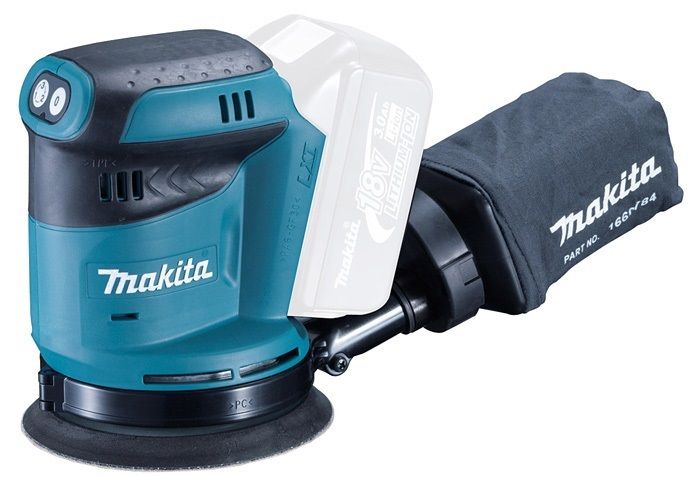 Шліфмашина ексцентрикова Makita DBO180Z акумуляторна, 18В, 125мм, 7000/9500/11000 об/хв, 1.7 кг, SOLO