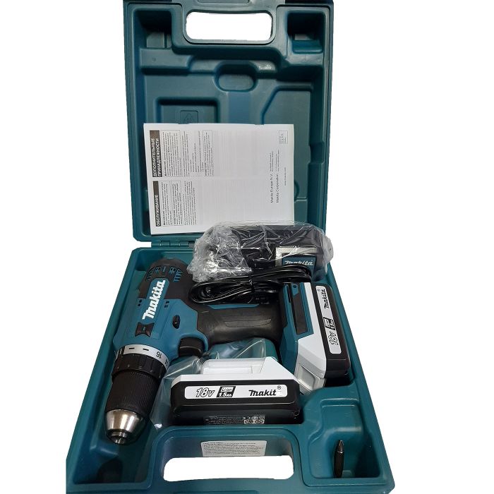 Шуруповерт акумуляторний Makita DF488DWE, 18В, 1.5 Ач/G, 1.7 кг (ЗУ+2 акум.)