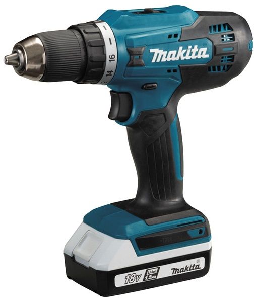 Шуруповерт акумуляторний Makita DF488DWE, 18В, 1.5 Ач/G, 1.7 кг (ЗУ+2 акум.)