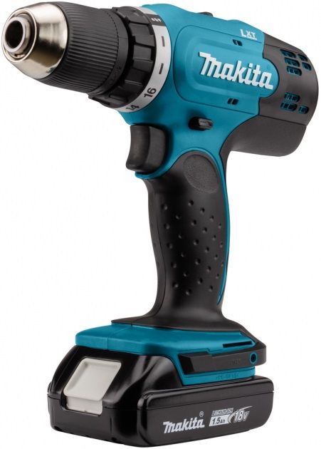 Шуруповерт-дриль Makita DDF453SYX5, акум, 18В LXT, 1.5Ah х 1шт., 400/0-1300 об/хв, 42Нм, 1.6кг, кейс