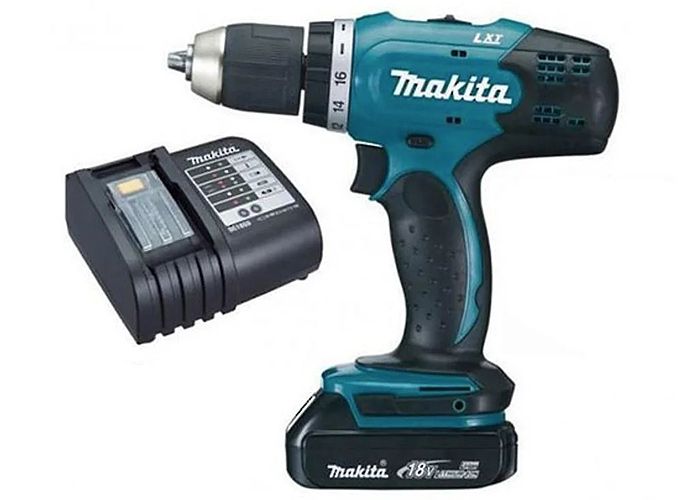 Шуруповерт-дриль Makita DDF453SYX5, акум, 18В LXT, 1.5Ah х 1шт., 400/0-1300 об/хв, 42Нм, 1.6кг, кейс