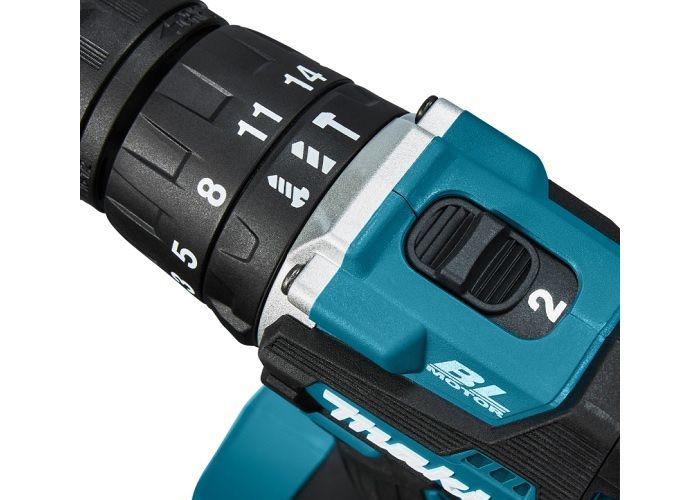 Шуруповерт-дриль Makita DHP487Z, акум, 18В, 0-500/0-1700 об/хв, 40/25Нм, 1.4кг, без АКБ та зарядного пристрою