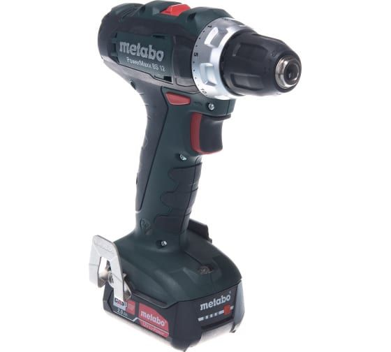 Шуруповерт-дриль Metabo PowerMaxx BS 12, 2х2.0Аг (Slide-in), ЗП SC-30, кейс МС05