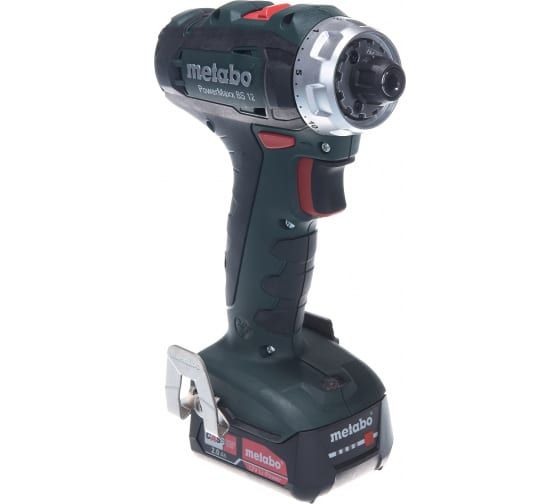 Шуруповерт-дриль Metabo PowerMaxx BS 12, 2х2.0Аг (Slide-in), ЗП SC-30, кейс МС05