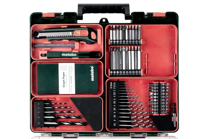 Шуруповерт-дриль Metabo PowerMaxx SB 12 Set, 2x2Aг, кофр, набір приладдя