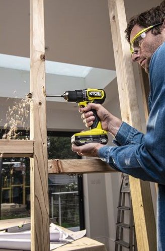 Ryobi Шуруповерт-дриль ONE+ RDD18C-1C20SJ, 18В, безщіткова, 54Нм, 1х2Ач+сумка