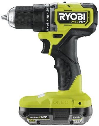 Ryobi Шуруповерт-дриль ONE+ RDD18C-1C20SJ, 18В, безщіткова, 54Нм, 1х2Ач+сумка