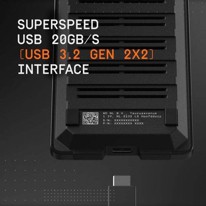 Портативний SSD WD 4TB USB 3.2 Gen 2x2 P50