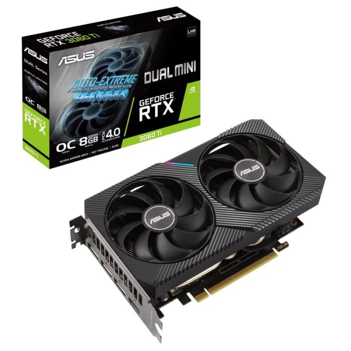 Вiдеокарта ASUS GeForce RTX 3060 Ti 8GB GDDR6 DUAL OC MINI V2 LHR