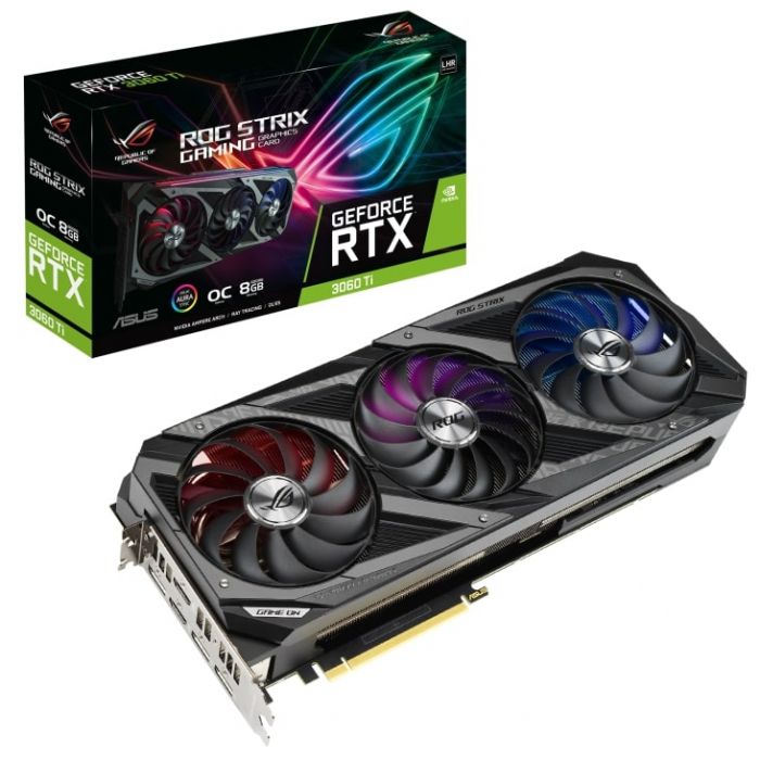 Вiдеокарта ASUS GeForce RTX3060 Ti 8GB GDDR6 STRIX GAMING OC V2 LHR