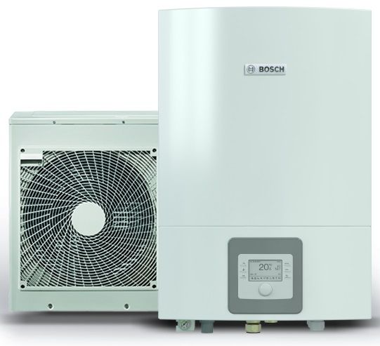 Тепловий насос повітря/вода Bosch Compress 3000 AWBS 4, 4 кВт при A2W35, триходовий змішувач