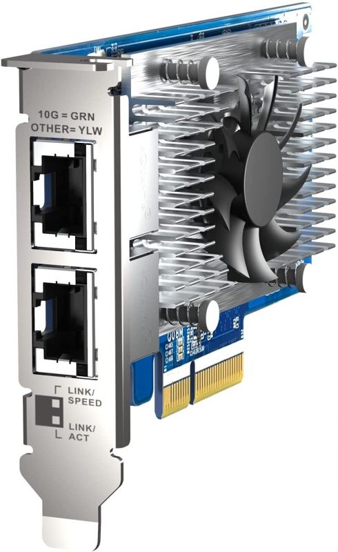 Мережева карта QNAP Dual-port RJ45 10GbE network expansion card PCIe 3.0 x4