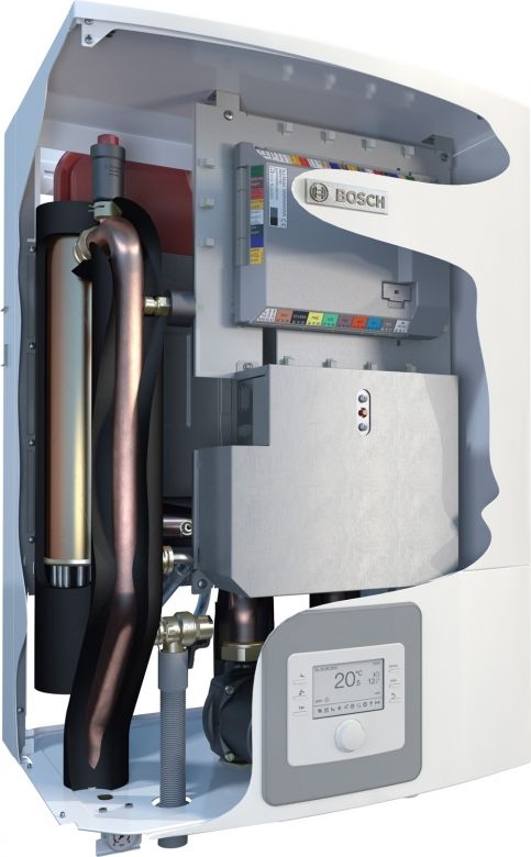 Тепловий насос повітря/вода Bosch Compress 3000 AWES 15, 15 кВт при A2W35, ТЕН на 9 кВт