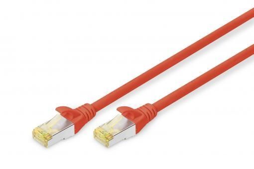 Патч-корд DIGITUS CAT 6a S-FTP, 0,25м, AWG 26/7 червоний, уп. 10шт.