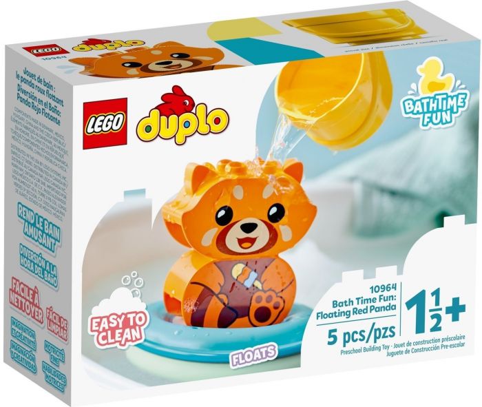 Конструктор LEGO DUPLO My First Веселе купання: Плаваюча червона панда 10964