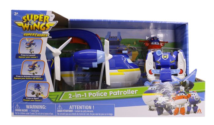 Ігровий набір Super Wings 2-in-1 Police Patroller 2в1 Поліцейський транспорт