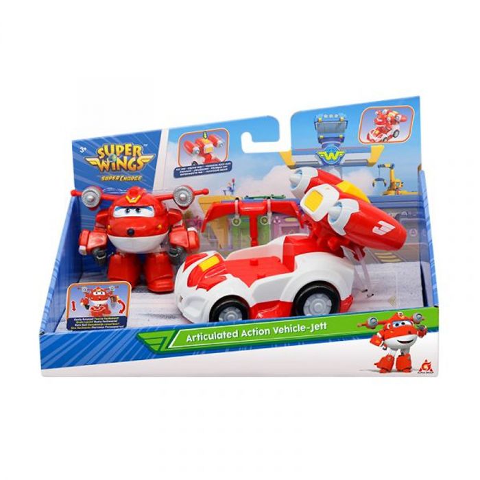 Ігровий набір Super Wings Supercharge Articulated Action Vehicle Jett, Джет