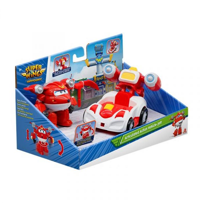 Ігровий набір Super Wings Supercharge Articulated Action Vehicle Jett, Джет