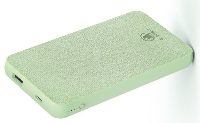 Портативний зарядний пристрій Power Bank Hama Fabric 10 10000 mAh Smoke Green