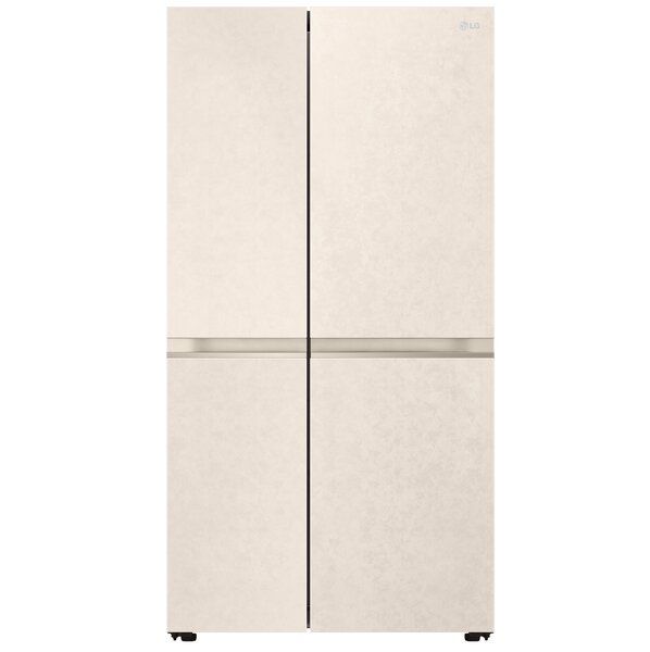 Холодильник SBS LG GC-B257SEZV, 179х74х91см, 2 дв., Холод.відд. - 414л, Мороз. відд. - 233л, A+, NF, Інв., Зона свіжості, Внутрішн. дисплей, Бежевий