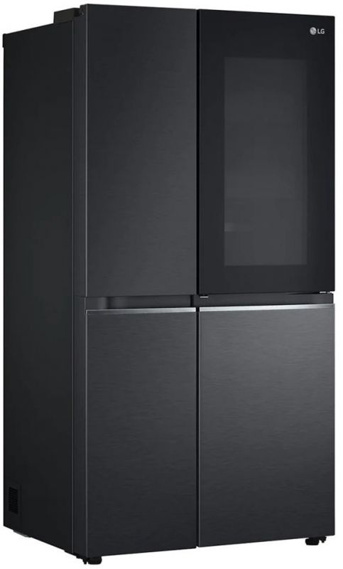 Холодильник SBS LG GC-Q257CBFC, 179х74х91см, 2 дв., Холод.відд. - 414л, Мороз. відд. - 233л, A+, NF, Лінійний , Зона свіжості, Door in door, Матовий чорний
