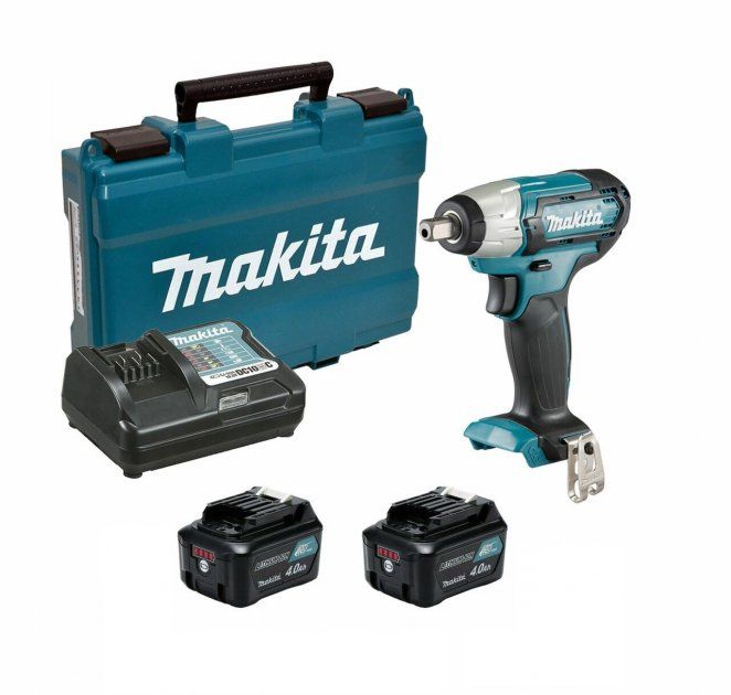 Гайковерт ударний Makita TW141DWME, акумуляторний, 10.8В, 4.0 Аг х 2, CXT, 0-2600 об/хв, 145Нм, 1.2 кг, заряд. пристрій, кейс