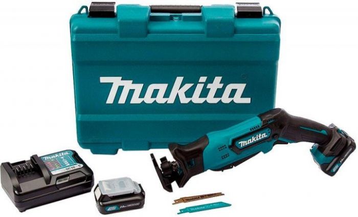 Пилка шабельна Makita JR103DWAX6, 10.8В, CXT, 2Агх2шт, DC10WC, термо-конт. 18Л, сумка, адаптер USB, 3 пилки