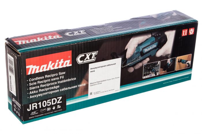 Пилка шабельна Makita JR105DZ, акум, 10.8В, 13мм, 0 - 3.300 мін-1, 0-50мм, 1.3 кг, SOLO