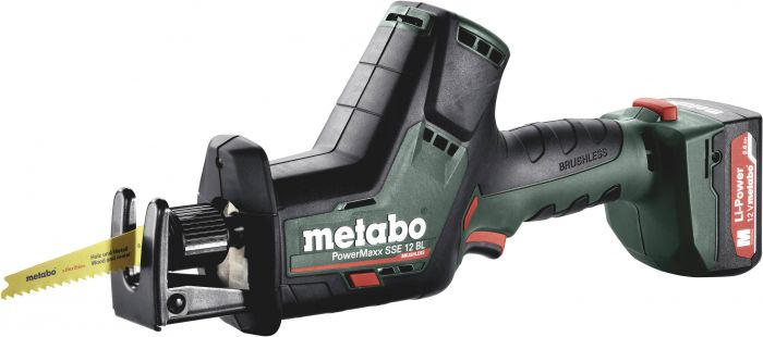 Пила шабельна Metabo PowerMaxx SSE 12 BL 12V 2x2Aг Li-Ion; з/п SC 30; кофр