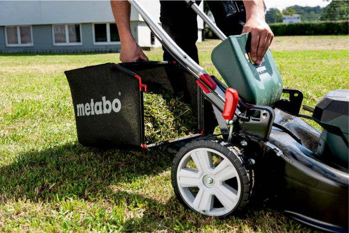 Газонокосарка Metabo RM 36-18 LTX BL 46, 18В, 46см, 25-80мм, 55л (без АКБ та ЗП)