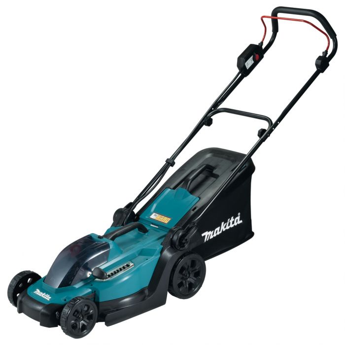 Газонокосарка Makita DLM330Z, акумуляторна, 18В, 33 см, 450 м2, 30 л, 20 - 75 мм (8 позицій), 13.2 кг SOLO