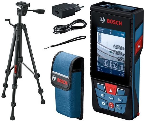 Далекомір лазерний Bosch GLM 120 C + штатив BT 150, 0.08-120 м, Bluetooth