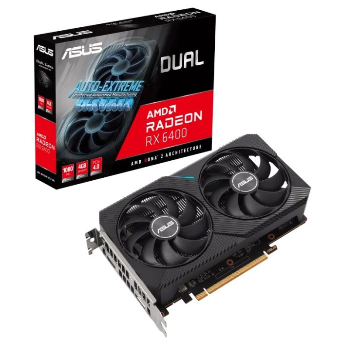 Вiдеокарта ASUS Radeon RX 6400 4GB GDDR6 DUAL