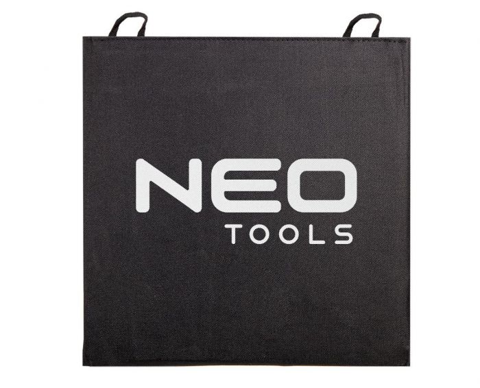 Портативний зарядний пристрій сонячна панель Neo Tools, 120Вт, регулятор напруги, USB-C та 2xUSB, 1316x762x15 мм, IP64, кабель 5 м, затискачі "крокодил" 30см, сумка, 3.5кг