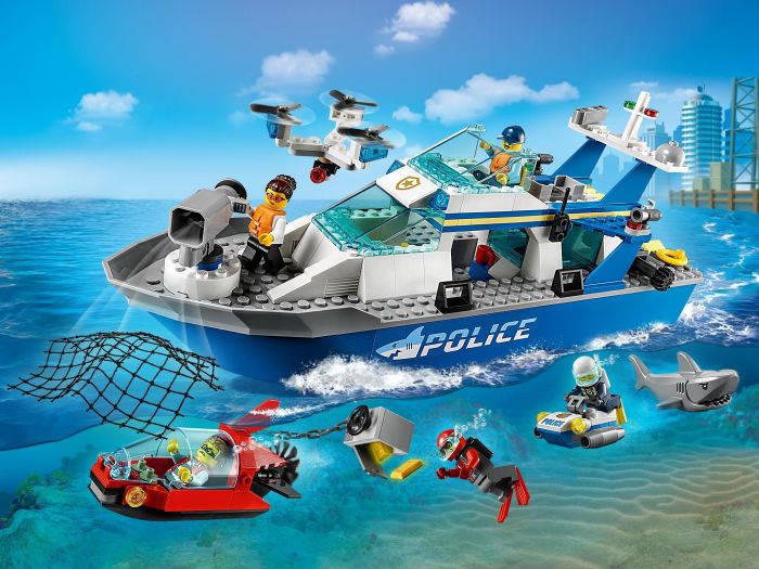 Конструктор LEGO City Поліцейський патрульний човен 60277