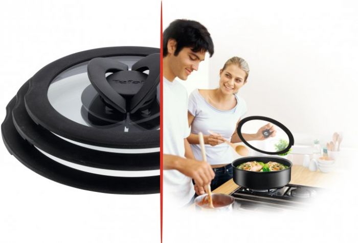 Кришка Tefal Ingenio 22 см, жароміцне скло, силікон