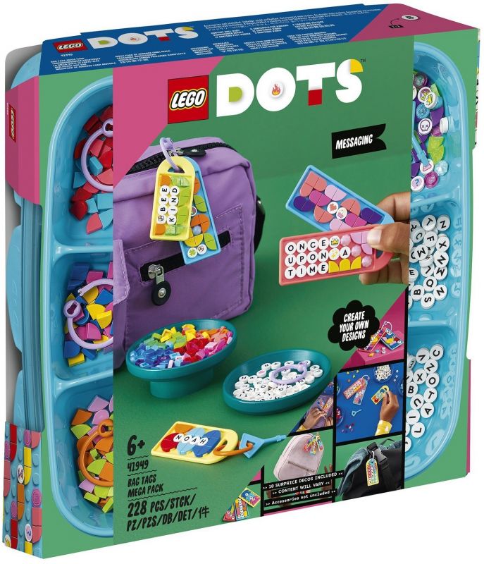 Конструктор LEGO DOTS Мегапак брелків: повідомлення 41949